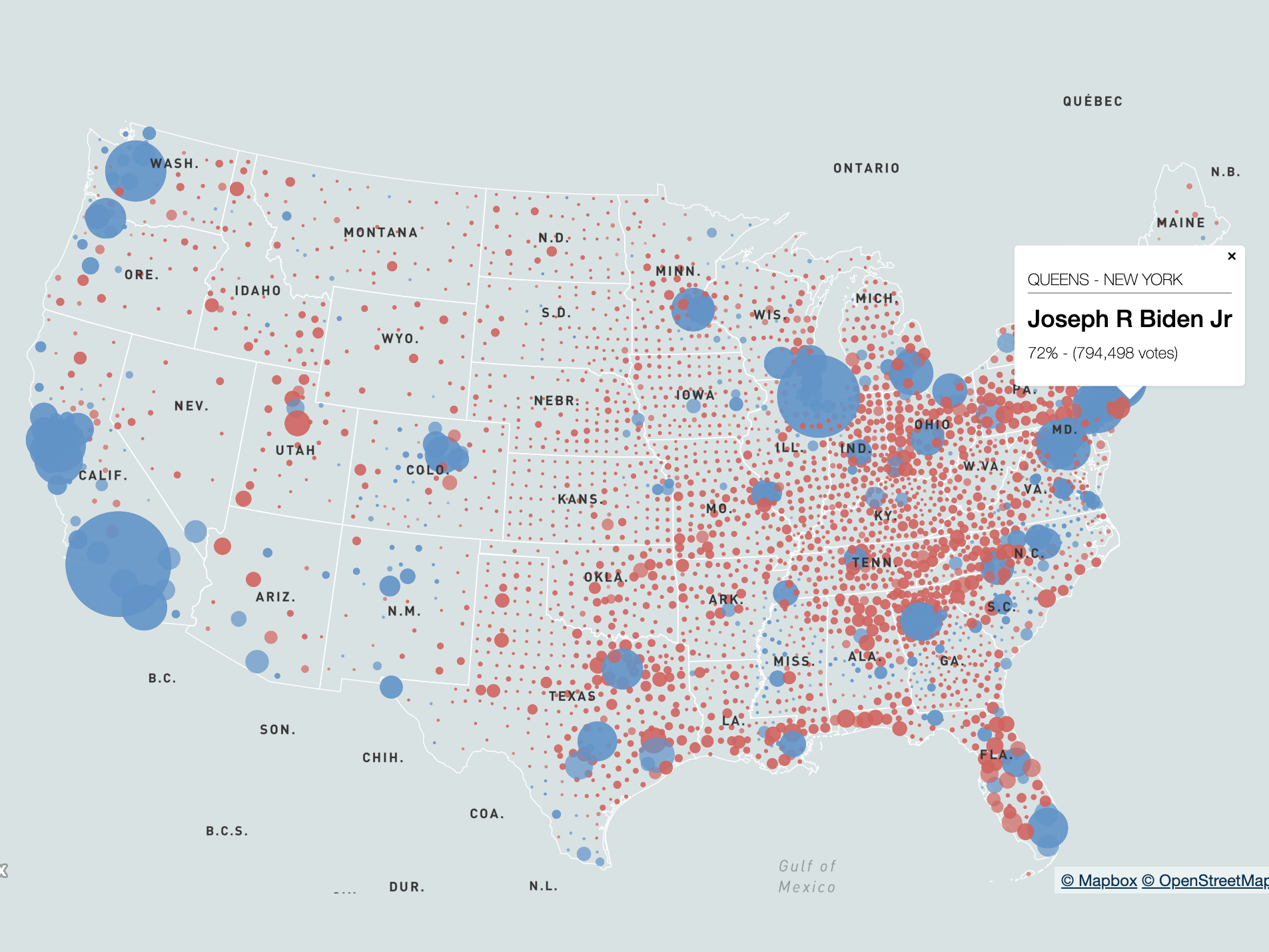 a project about 2020 US election result